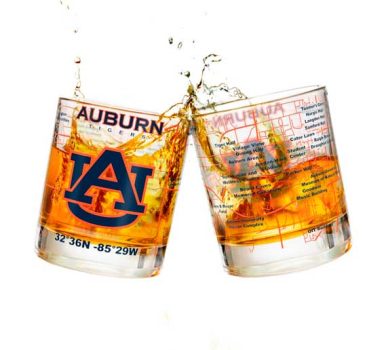 The University Of Alabama Whiskey Glass Set (2 Low Ball Glasses)