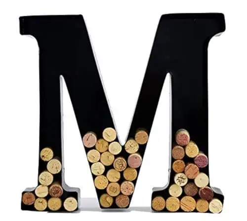 Will's Metal Wine Cork Holder - Letters A to Z | Modern Housewarming Gift, Home Bar Decor, Wine Gift, Bridal Shower Gift, Engagement Gift | Large Wall Art | Home Décor