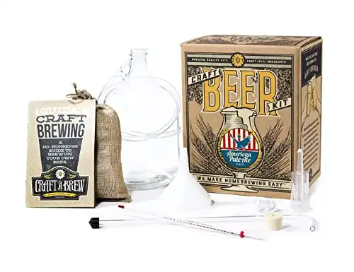 Craft A Brew - American Pale Ale - Beer Making Kit - Make Your Own Craft Beer - Complete Equipment and Supplies - Starter Home Brewing Kit - 1 Gallon